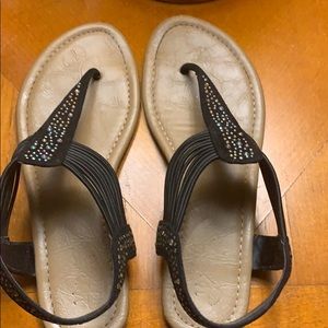 Black blinged sandals